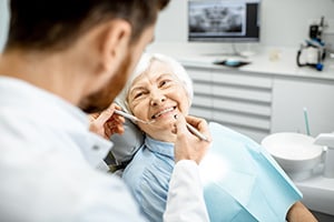 elderly woman dental care