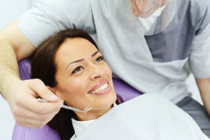 woman dental care