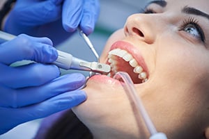 woman dental care