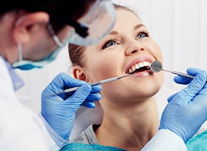 woman dental care